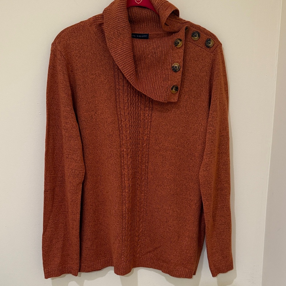 Napa Valley Rust Sweater with Button Accents | New without tags